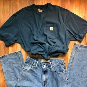 Carhartt t shirt, teal/blue